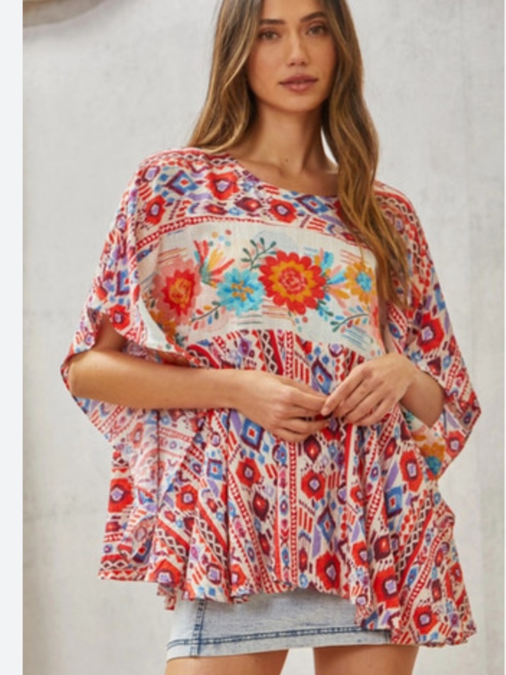 New with tags, Savannah Jane poncho blouse